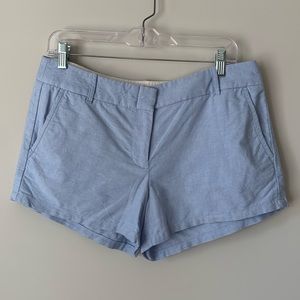 J. Crew Oxford Shorts 3” Blue Size 8